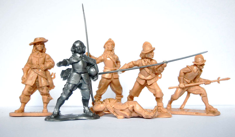 Cromwell, Officer, Harquebusier, Three Pikemen