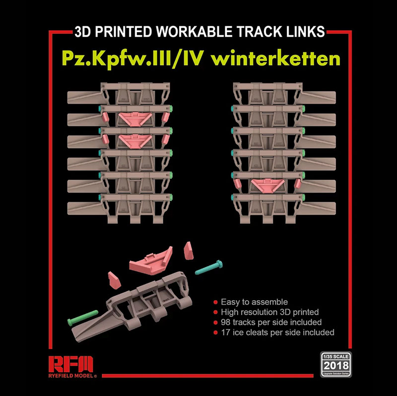Panzer III/IV Winterketten Workable Trank Links Set