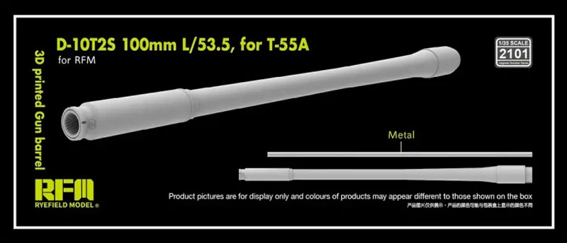 Rye Field D-10T2S 100mm L/53.5 Gun Barrel for T-55A