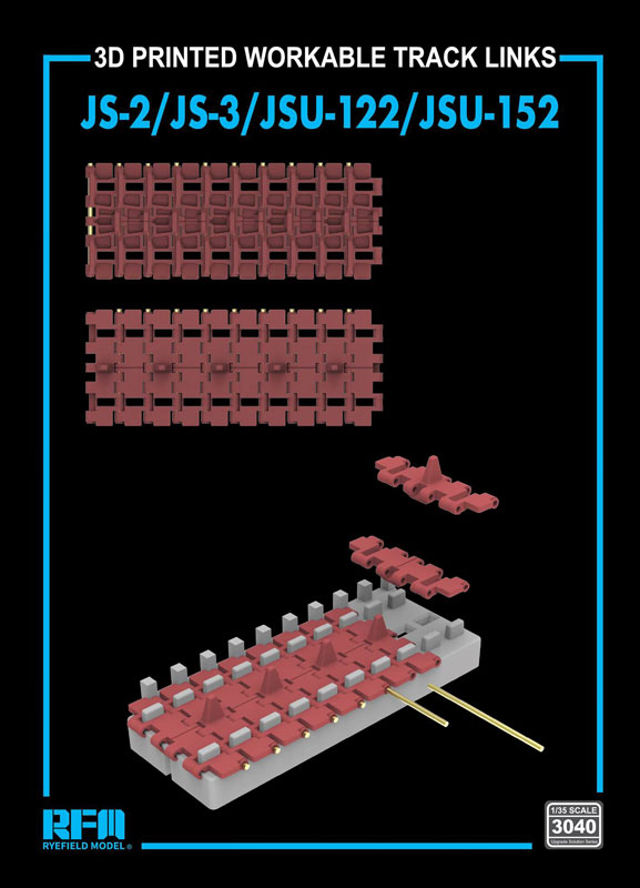 Rye Field JS-2/JS-3/JSU-122/JSU-152 3D Printed Workable Track Set