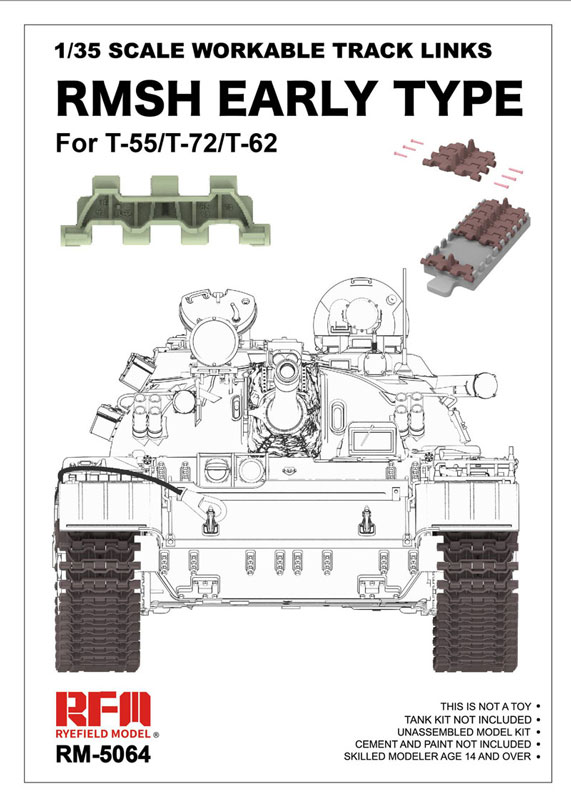 RMSH Early Type for T-55/T-72/T-62 Workable Track Links Set
