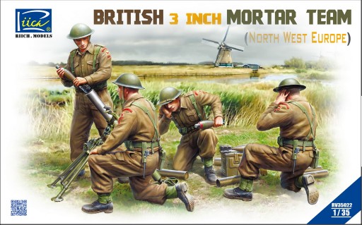 British 3-Inch Mortar & Team (4) North West Europe