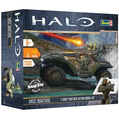 HALO: UNSC Warthog Vehicle w/Light & Sound (Snap)