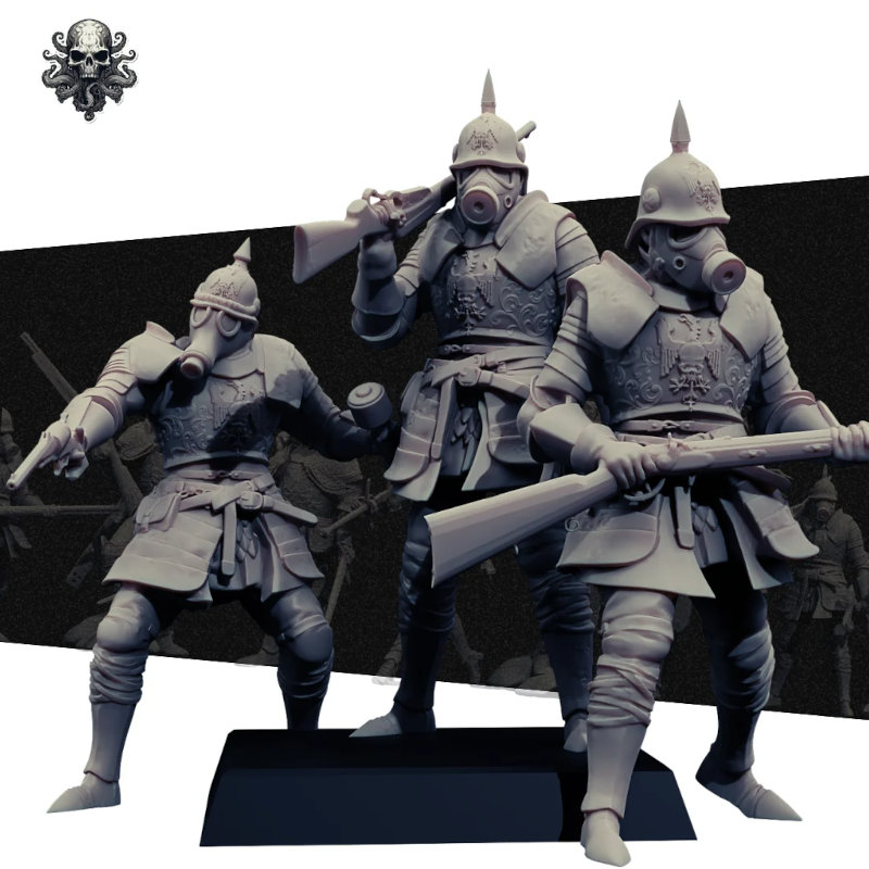 Troopers (Set of 3) - Trench Souls of Konigsberg - Realsteone