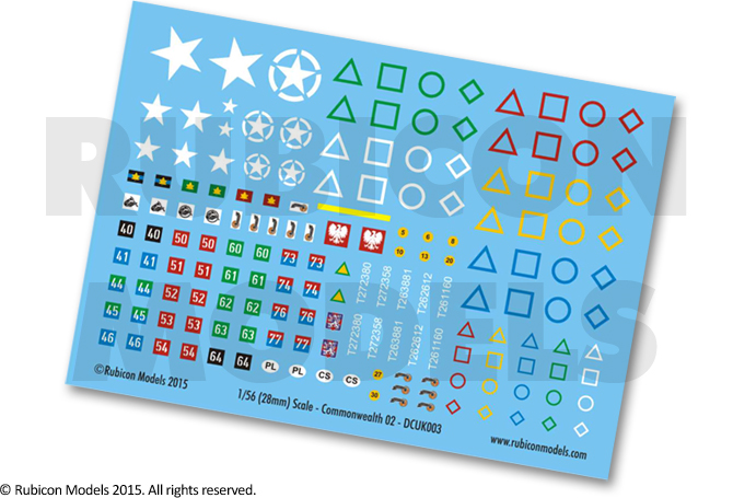 WWII (Allied) Commonwealth Generic Decal Set 2