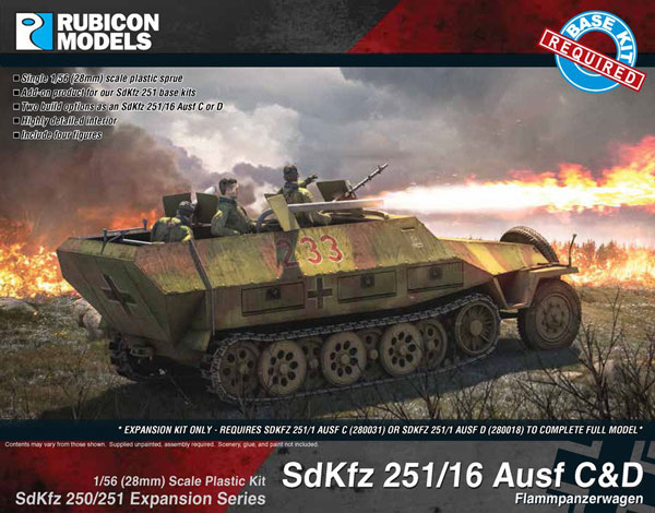 WWII German SdKfz 251/16 Ausf C/D Expansion Set