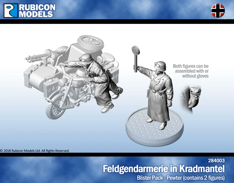 Feldgendarmerie in Kradmantel- Pewter