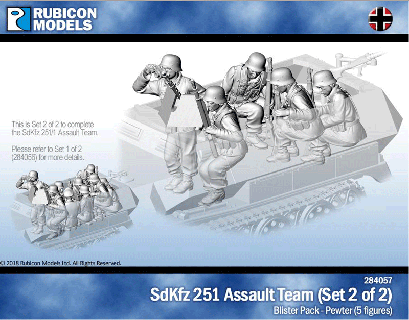 SdKfz251/1 Assault Team: Set 2 of 2- Pewter