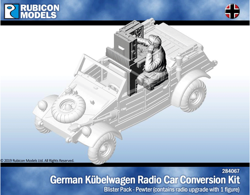 Kubelwagen Radio Car Conversion with Crew- Pewter