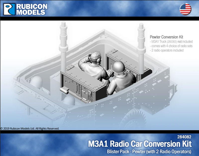 M3A1 Radio Car Conversion Kit with Crew- Pewter