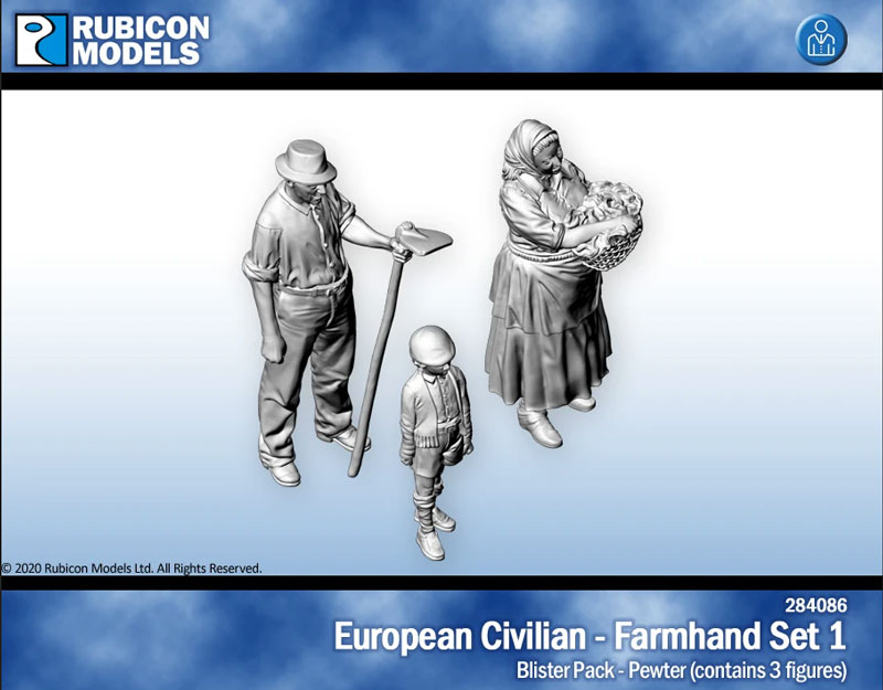 European Civilians Farmhand Set 1- Pewter