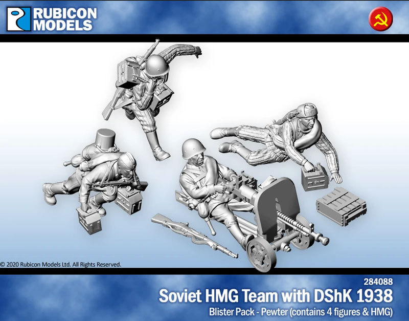 Soviet Heavy Machine Gun Team with DShK 1938 HMG- Pewter