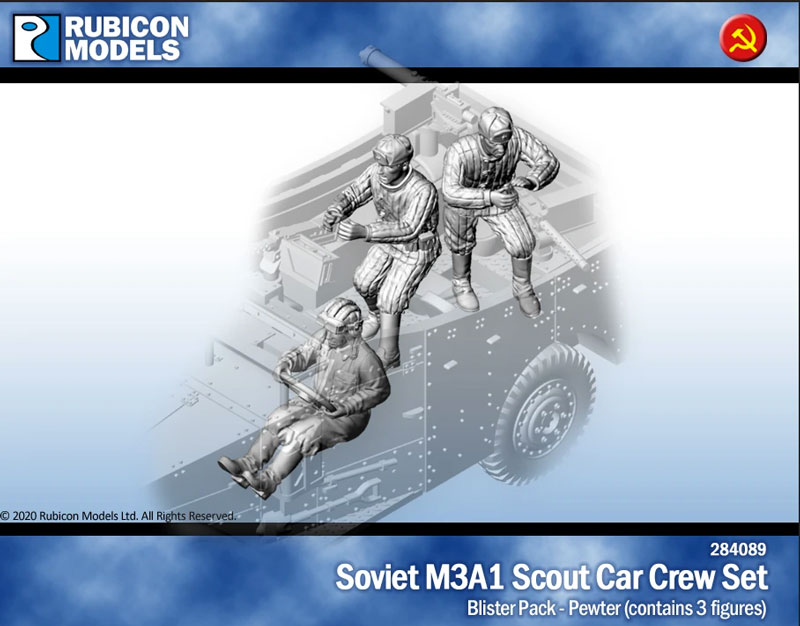 Soviet M3A1 Scout Car Crew- Pewter