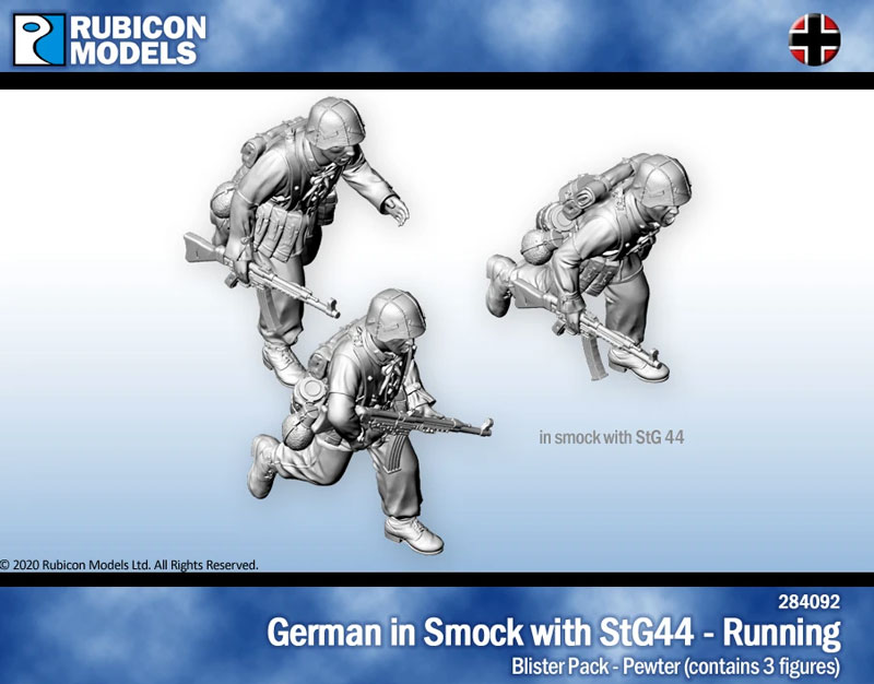 German in smock with StG44 Running- Pewter