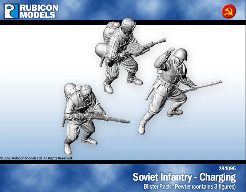 Soviet Infantry Charging- Pewter