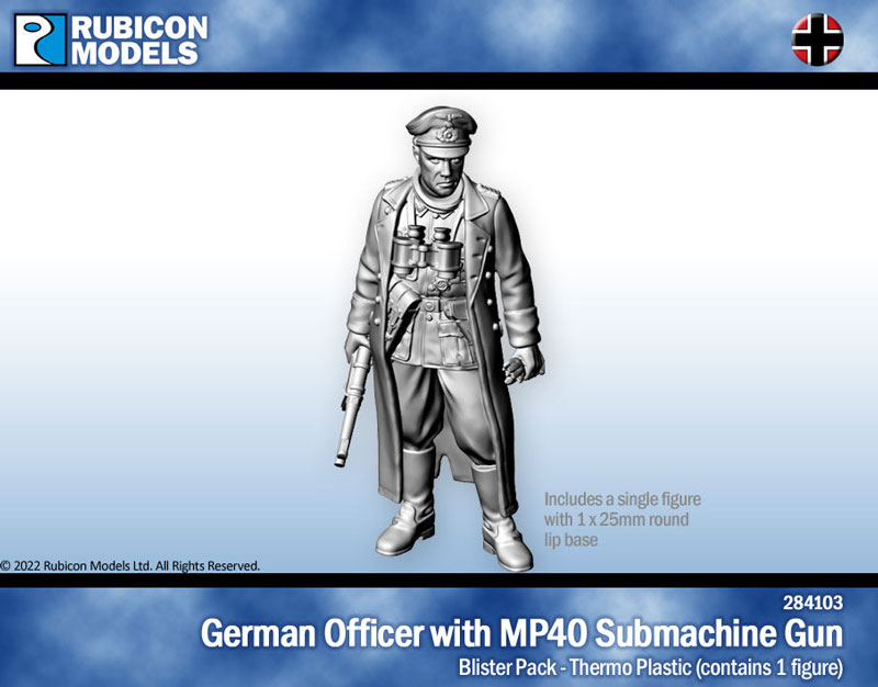 German Officer with MP40 SMG - Thermoplastic