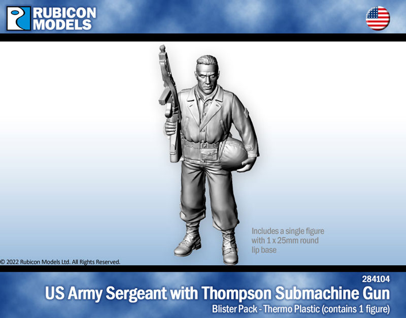 US Army Sergeant with Thompson SMG - Thermoplastic