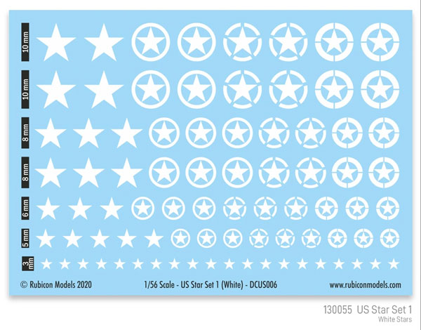 WWII US Star Decal Set 1
