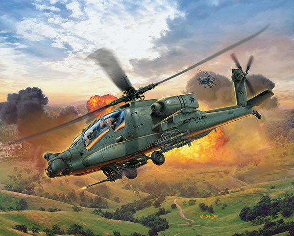 AH64A Apache US Army Combat Helicopter