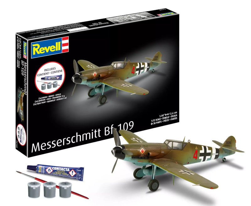 Revell Starter Kit: Messerschmitt Bf-109 All-Included Kit