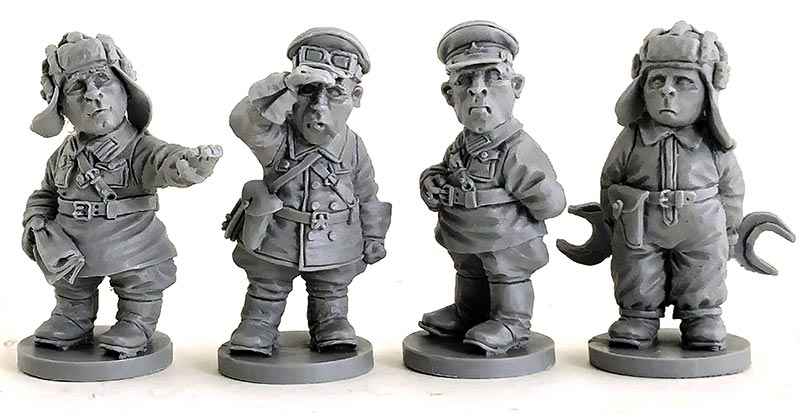 WWII Russian Chibi Tank Crew for Toon Tanks