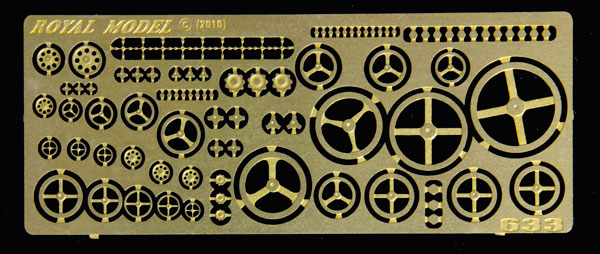 Assorted Handwheels and Steering Wheels (Photo-Etch)