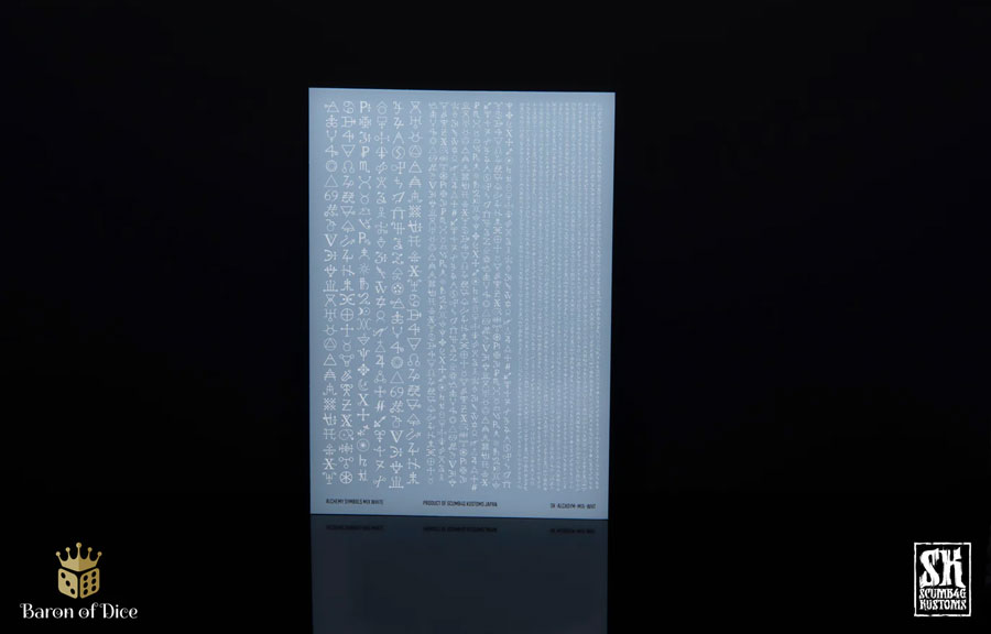 SB Kustom Alchemy Symbols Mix Decal Sheet