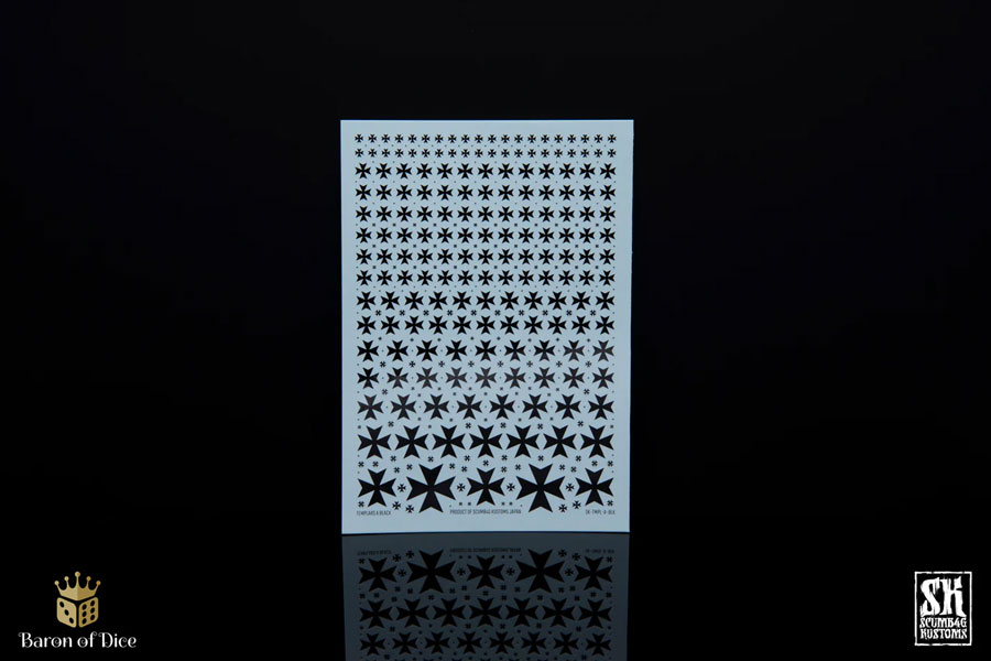 SB Kustom Templars A Black Decal Sheet
