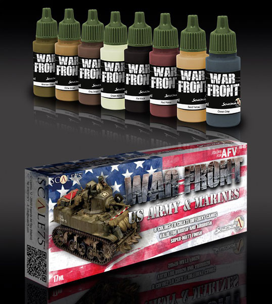 Scale Color Warfront Paint Sets: US Army and Marines