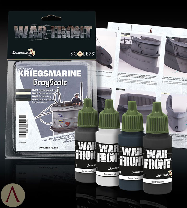 Scale Color Warfront Paint Sets: Grayscale