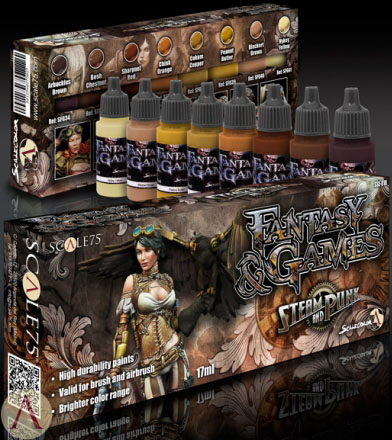 Scale Color-Steamand Punk Fantasy & Gaming Paint Set