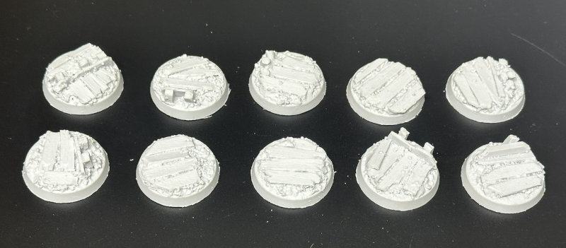 Shadows Edge Shell Shocked Bases - 25mm 10x