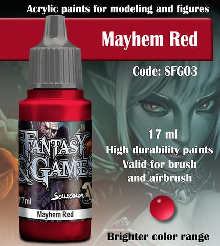 Fantasy and Games- Mayhem Red Paint 17ml