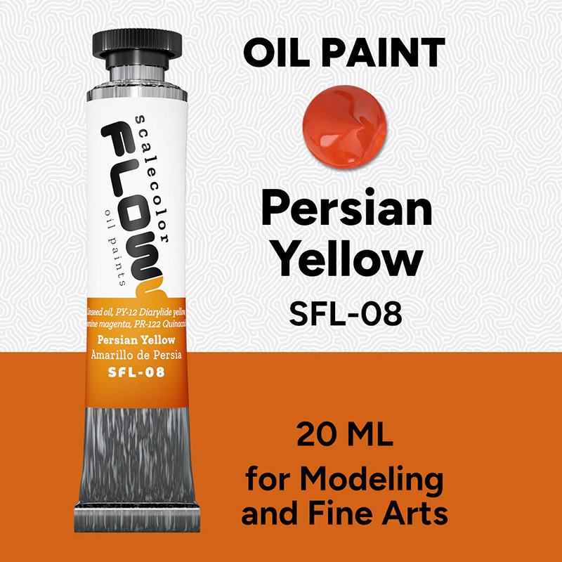 Scalecolor Floww Oil Paints: Persian Yellow 20Ml Tube