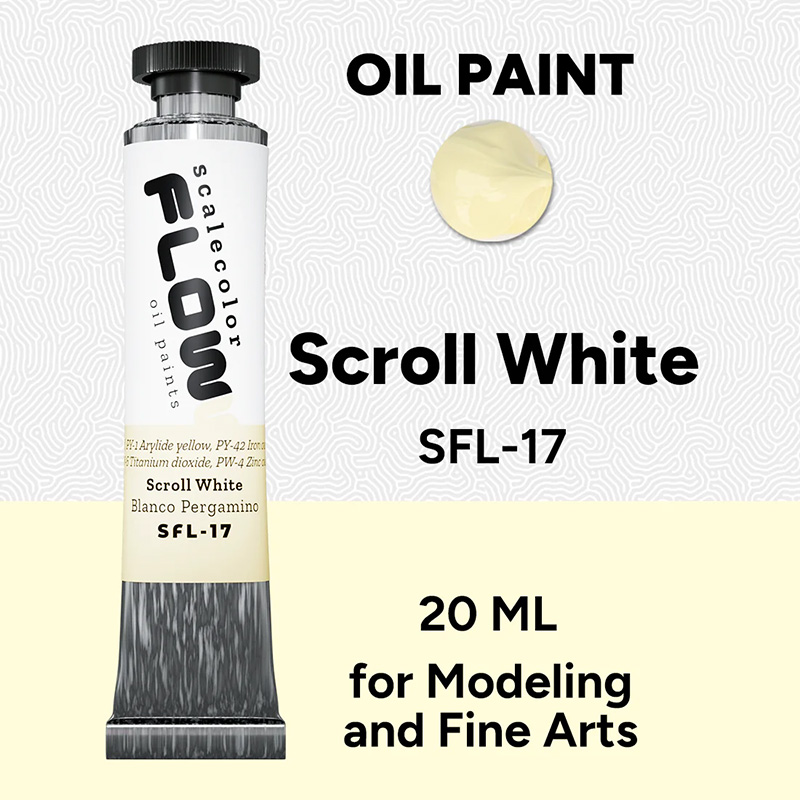 Scalecolor Floww Oil Paints: Scroll White 20Ml Tube