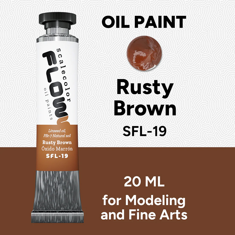 Scalecolor Floww Oil Paints: Rusty Brown 20Ml Tube