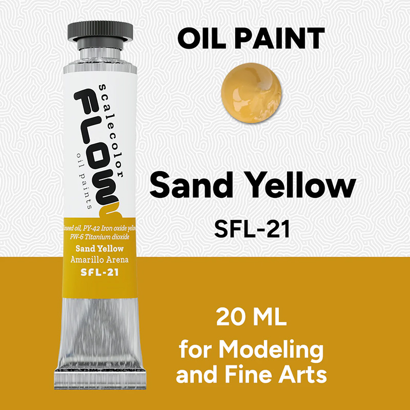 Scalecolor Floww Oil Paints: Sand Yellow 20Ml Tube
