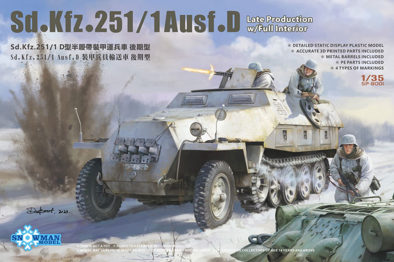 Snowmen Model Snowman Model Sd.Kfz.251/1 Ausf.D Late with Full Interior