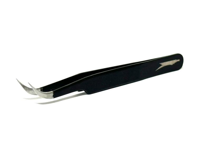 Squadron Tools Fine Point 45 Degree Curve Tweezers