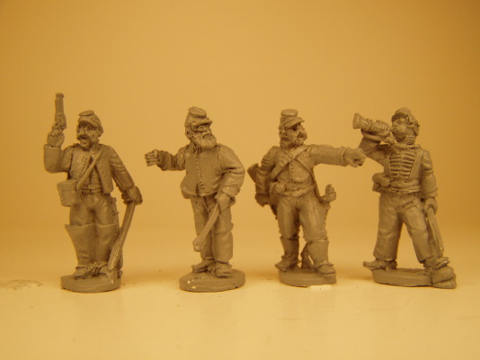 Dismounted Federal Cavalry Command (4 figs)