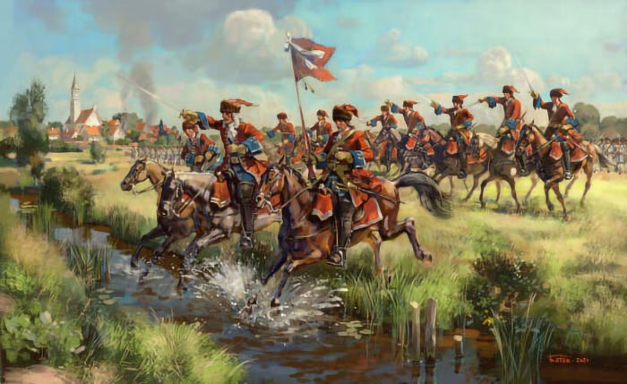 Strelets R - War of the Spanish Succession - French Dragoons in Attack