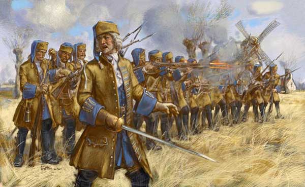 Dismounted French Dragoons in Skirmish War of Spanish Succession