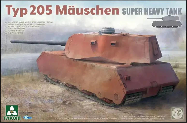 Typ 205 Mäuschen Super Heavy Tank 1/35 Scale