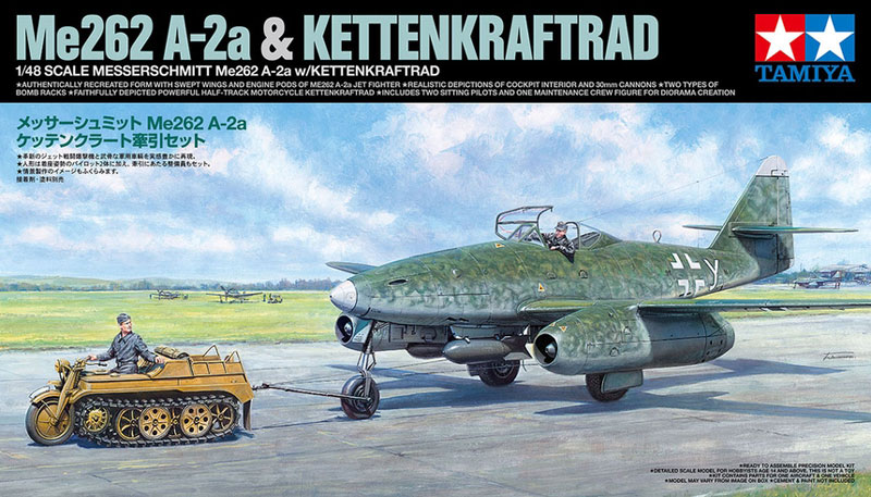 Messerschmitt Me262A2a Aircraft w/Kettenkraftrad Towing Vehicle & 2 Crew