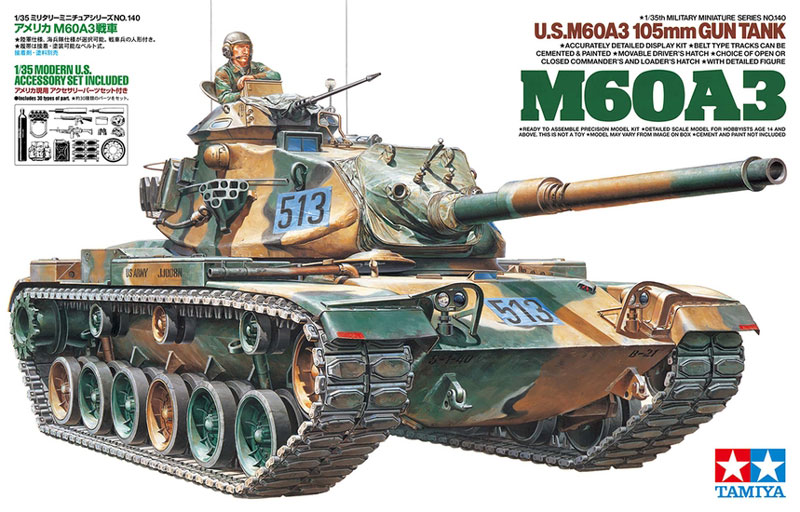 Tamiya US M60A3 Tank with 105mm Gun