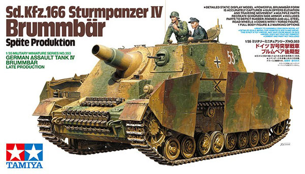 German SdKfz 166 Sturmpanzer IV Brummbar Late Production Assault Tank