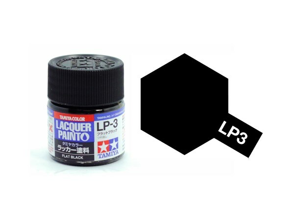 Tamiya - Flat Black Mini Lacquer - 82103