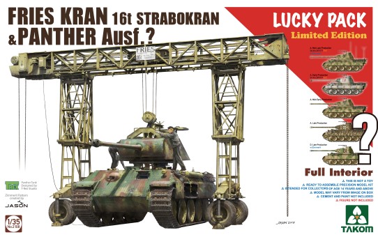Fries Kran 16t Strabokran Heavy Crane 1943-44 Production & Panther Tank w/Full Interior