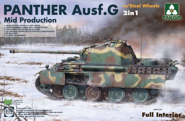 Panther Ausf.G Mid Production with Steel Wheels [Full Interior Kit] 2in1