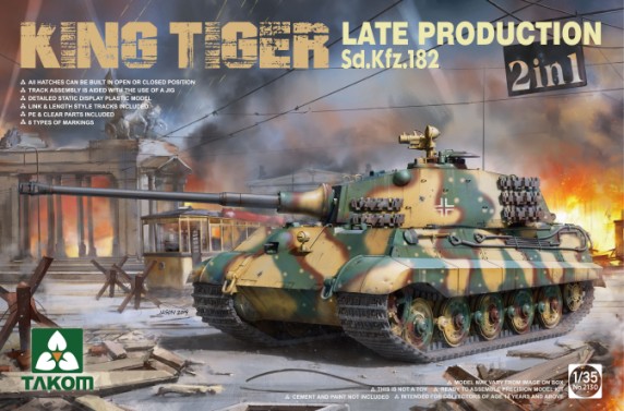 WWII King Tiger SdKfz 182 Late Production Heavy Tank (2 in 1)